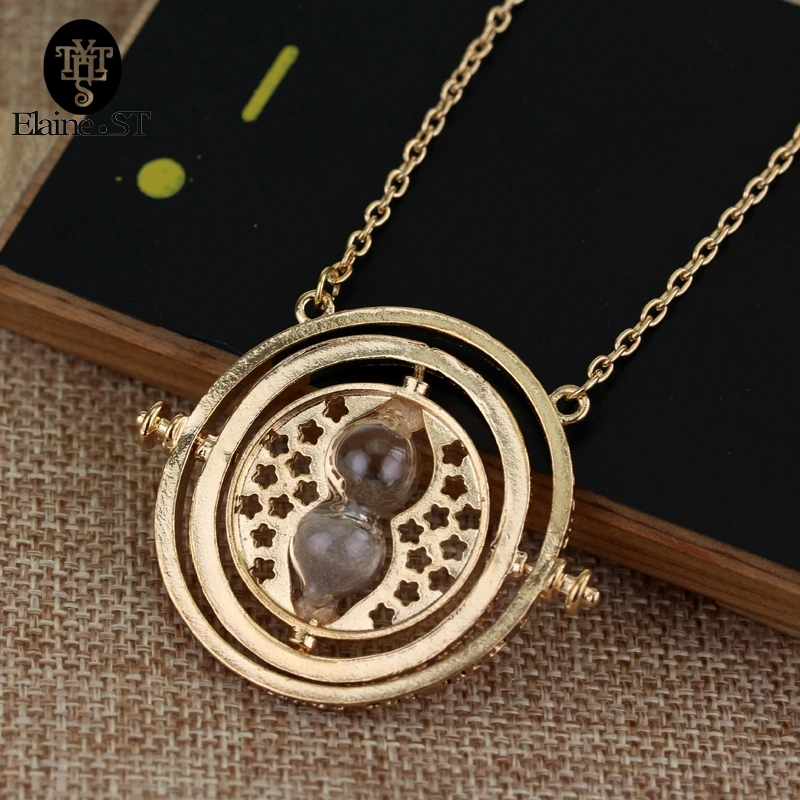 

6 colors Hermione Granger Rotating Horcrux Time Turner Necklace Time Converter Flywheel Timing pendant Necklace For Mwn Women