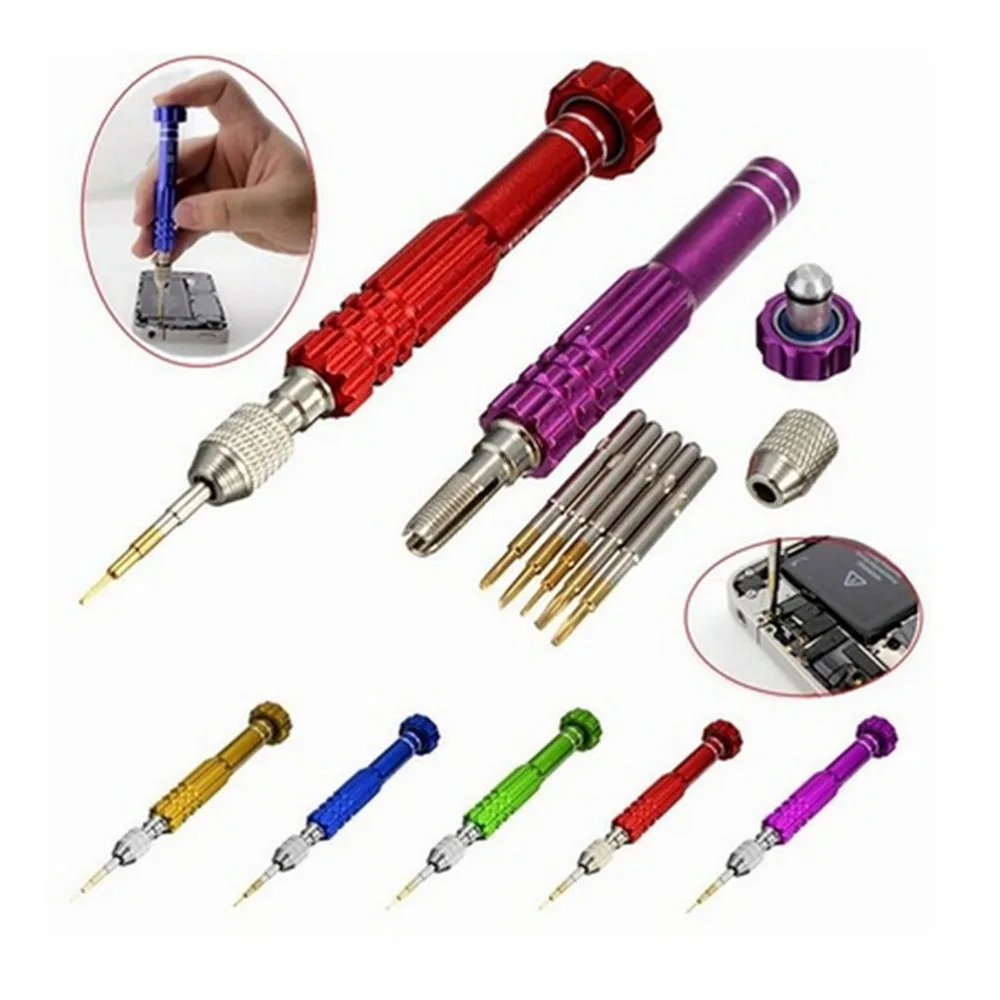 

5 In 1 QPtools Screwdriver Set Aluminum Alloy Precision For Iphone Samsung Galaxy Smart Phone Repair Dismantle Tool Professional