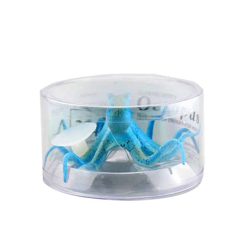 Artifical Simulation Night Fluorescent Jellyfish for Aquarium Decoration Silicone Octopus Squid Underwater Ornament