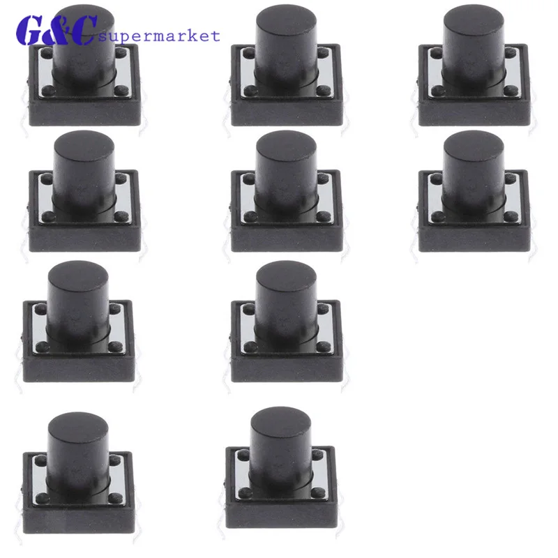50pcs SMD 12*12*10 mm Tactile Push Button Switch Tact Switch 12x12x10mm