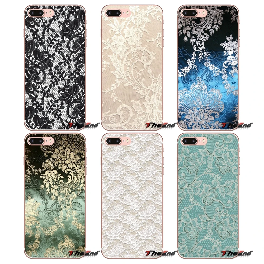 

For Sony Xperia M2 M4 M5 E3 T3 XA Aqua Z Z1 Z2 Z3 Z5 compact LG G4 G5 G3 G2 Mini Pastel Pink White Burlap Laces Art Soft Case