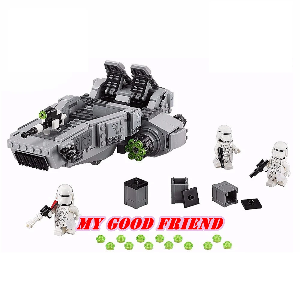 

NEW Bela 10576 463pcs Star Wars First Order Snow speeder Building Blocks DIY brikcs toys gift Compatible legoings 75100