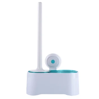 

A1 Bathroom toilet brush set multi-function powerful suction cup hanging toilet brush with base LO68140