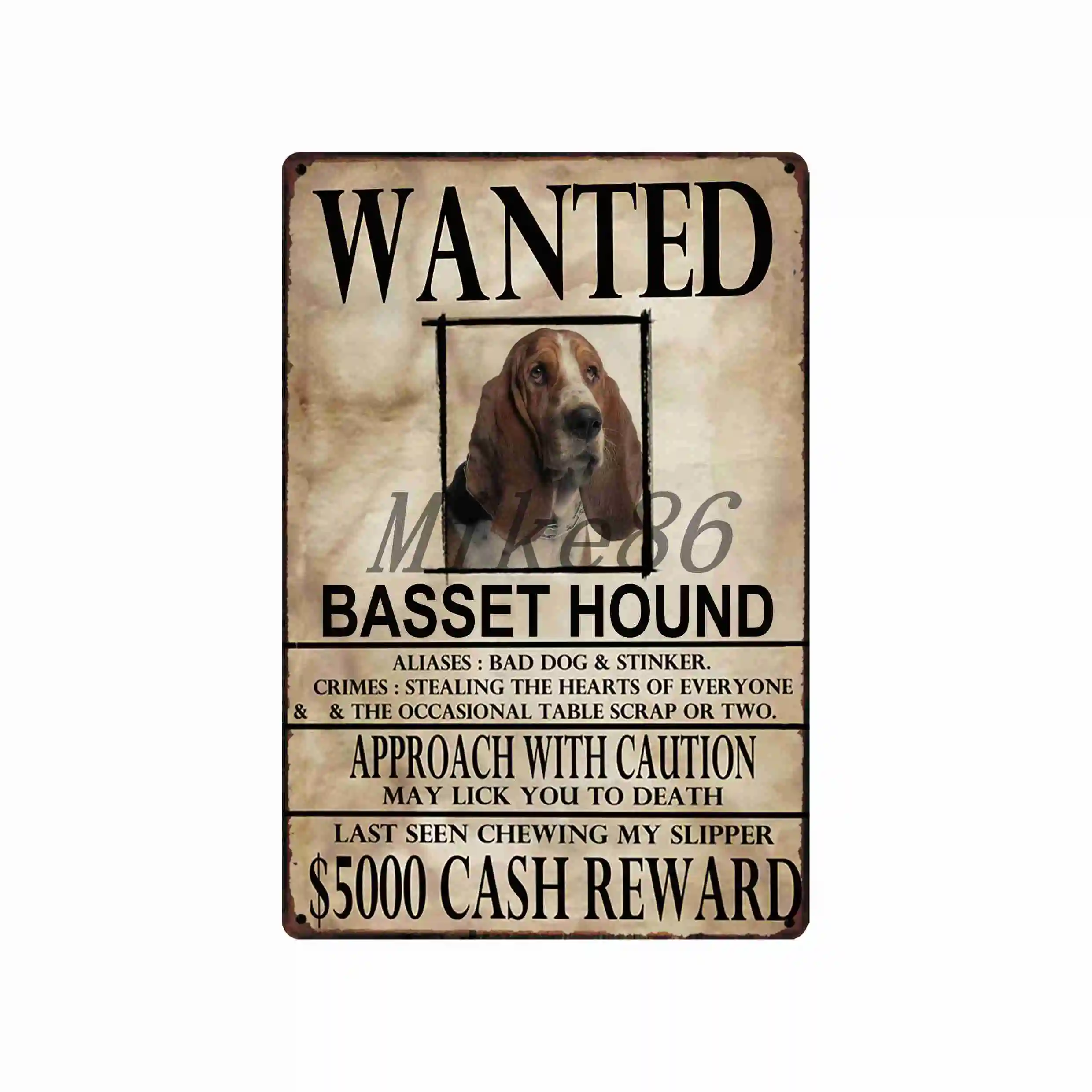 [Mike86] mascotas divertidas perro borde Collie Metal cartel placa pared Doberman pintura arte Navidad decoración arte FG-515