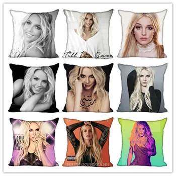 

Hot Custom Britney Spears Square Pillowcase Custom Zippered Bedroom Home Pillow Cover Case More size 40x40cm best gift