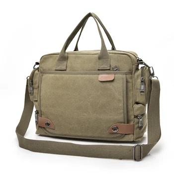 

2019 New Men's Canvas Duffle Vintage Messenger Bag Business Handbags Casual Travel Laptop Shoulder Bag Men Large Travel Bags