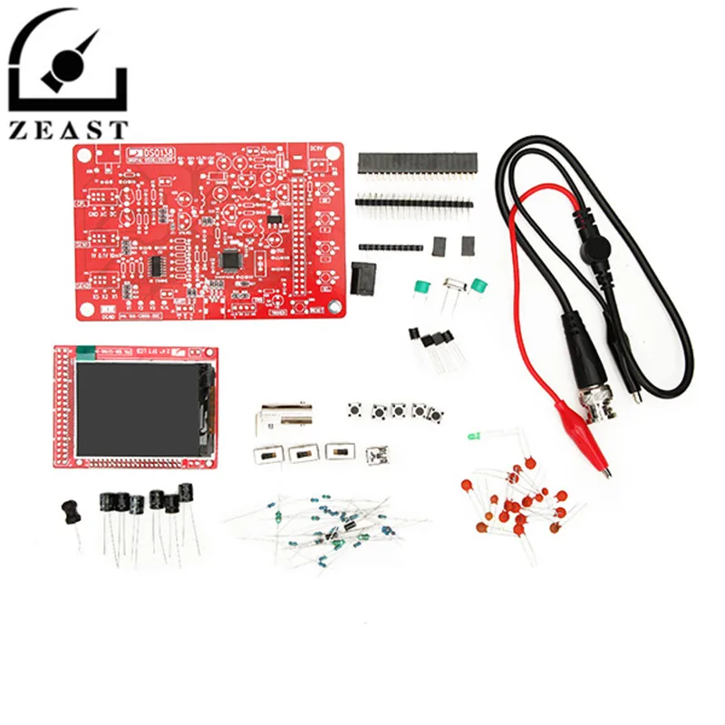 

DSO138 DIY Digital Oscilloscope Unassembled Kit SMD Soldered 13803K Version 200KHz