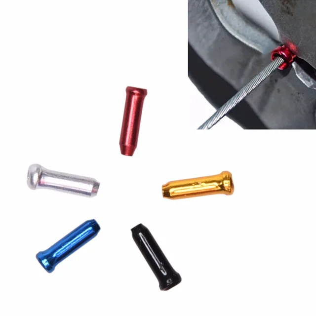 50*Pcs Aluminum Bike Bicycle Brake Shifter Inner Cable Tips Wire End Cap Crimp