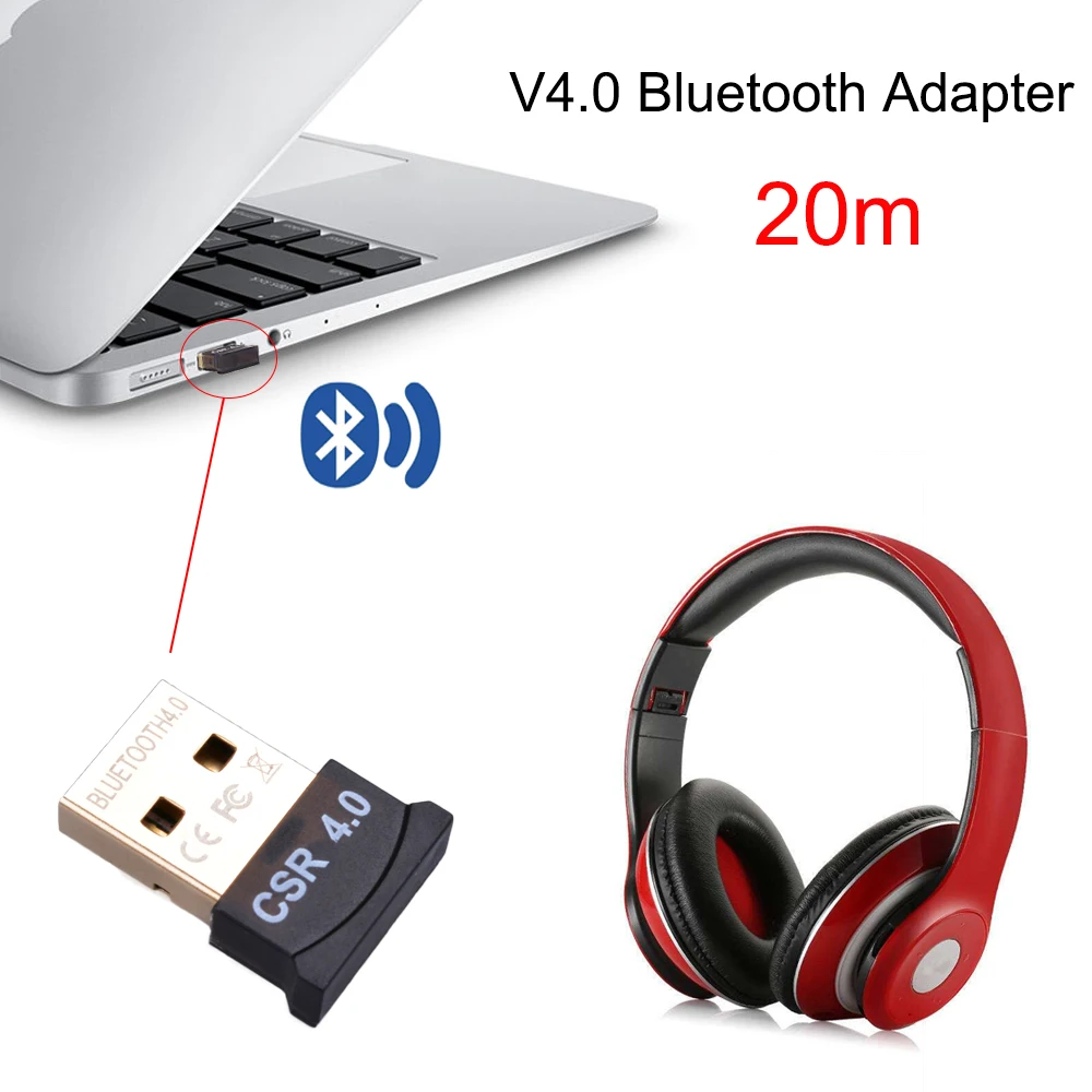 Mini USB Bluetooth V4.0 адаптер Modo двойной Беспроводной Dongle КСО 4.0 USB2.0/3.0 20 м 3 Мбит/с для