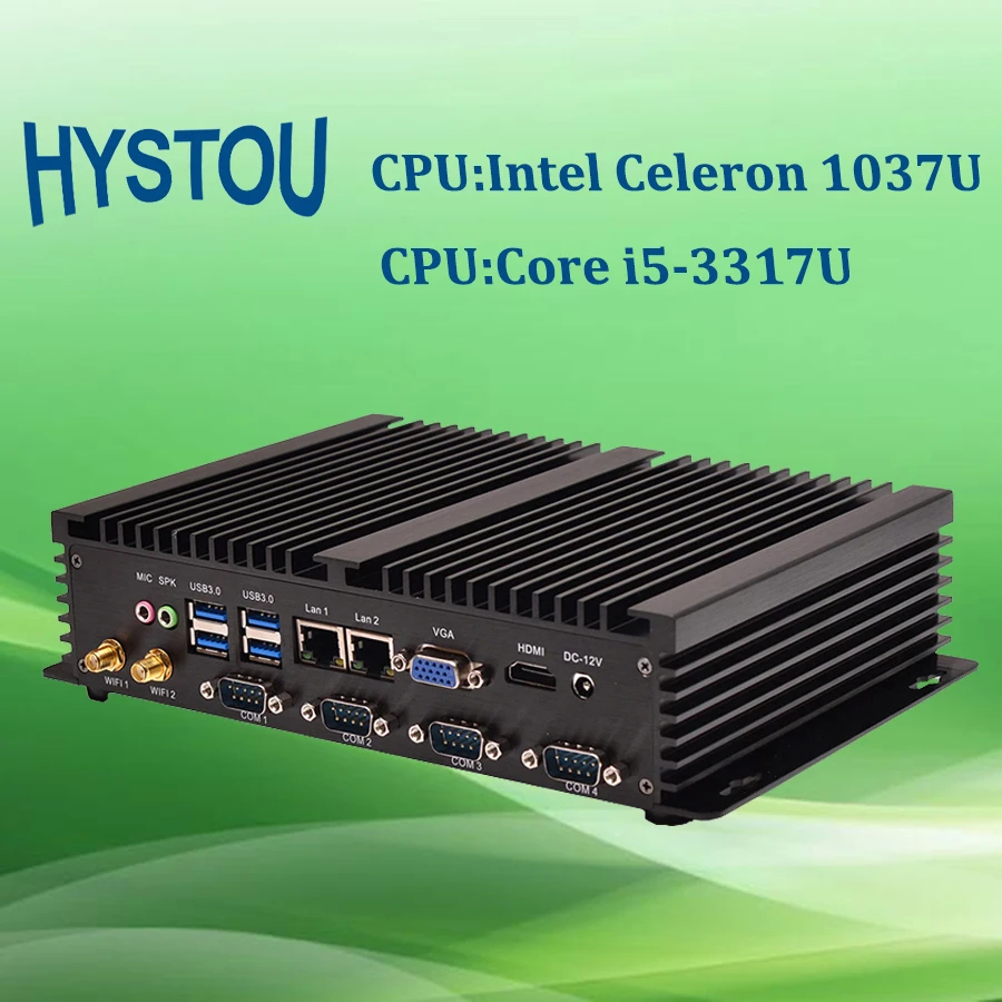Lowest Price Hystou Embedded Fanless PC with Rack Mount Computer Case Ivy Bridge Intel Core i5 CPU with 4G RAM 128G SSD Lowest Price Hystou Embedded Fanless PC with Rack Mount Computer Case Ivy Bridge Intel Core i5 CPU with 4G RAM 128G SSD