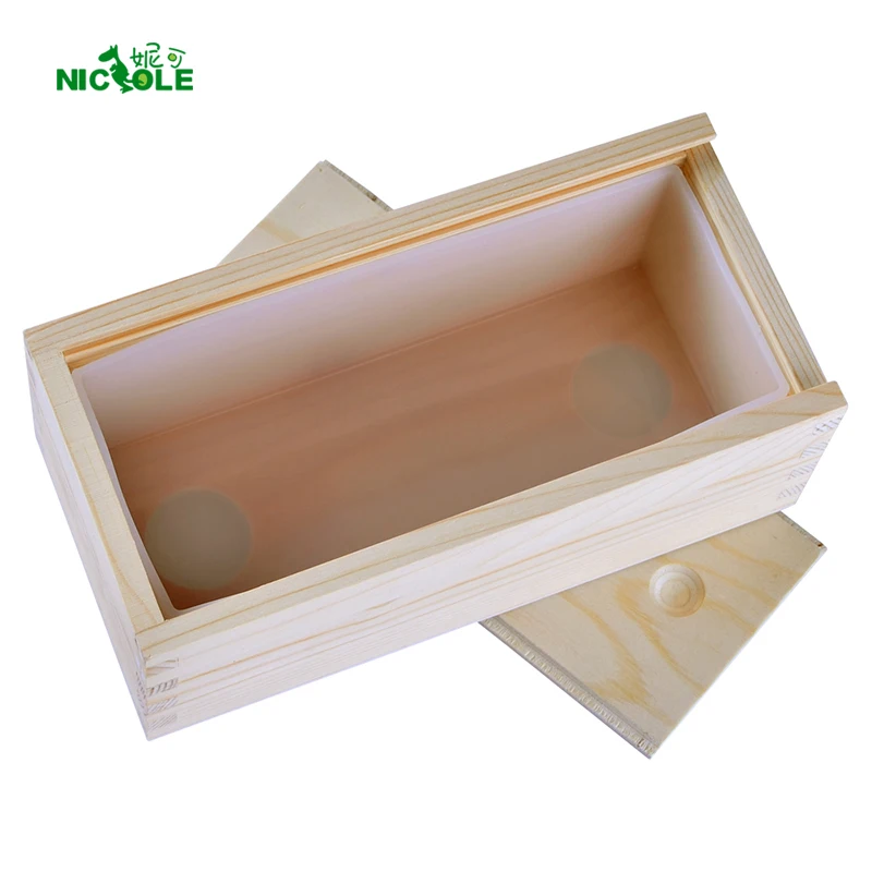 

Small Size Handmade Cake Mold Rectangle Mold with Wooden Box Cuboid Bar Loaf Soap Mould