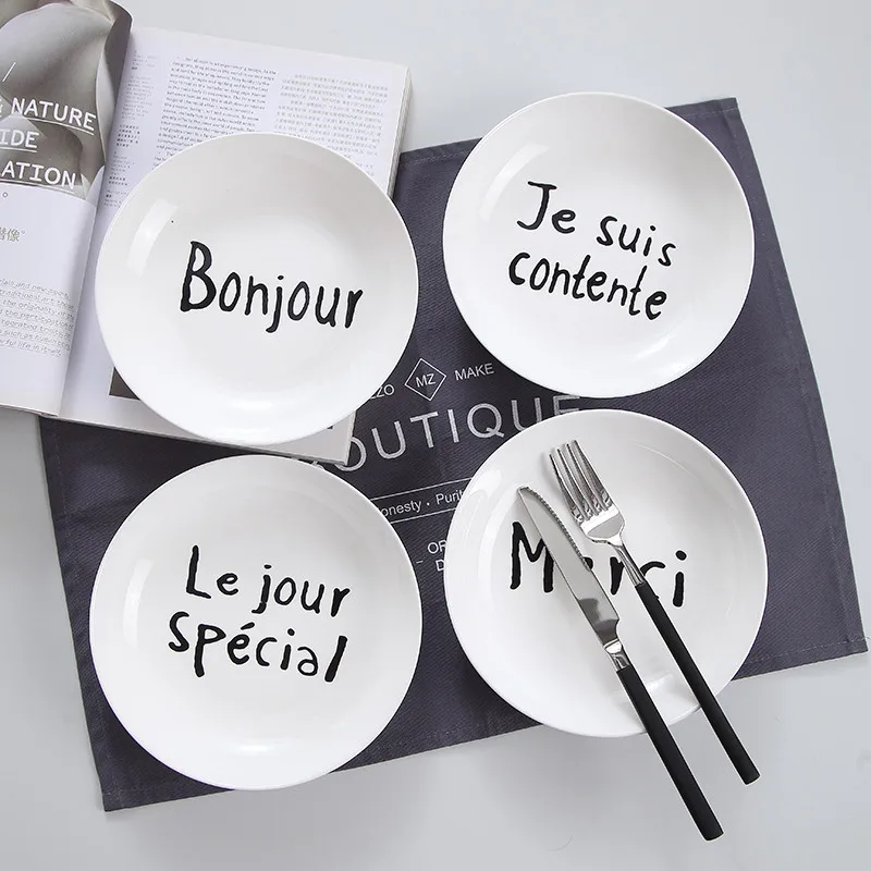 Minimalist Dinner Ceramic Plate Unique Dinnerware Set14