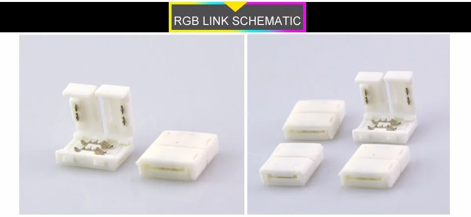 Без пайки 2-контактный разъем для светодиодной ленты Одноцветный 4,5 мм для 3528 3014 2835 Светодиодный гибкий светильник