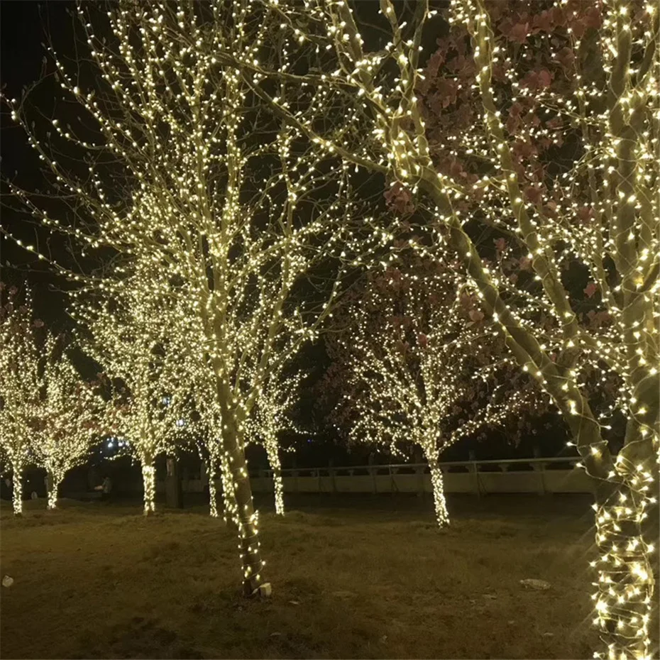 Outdoor Projector String Lights 10-100m Street Garland LED Christmas Lighting EU Plug Fairy Icicle Lights For garden park Decors Outdoor Projector String Lights 10-100m Street Garland LED Christmas Lighting EU Plug Fairy Icicle Lights For garden park Decors