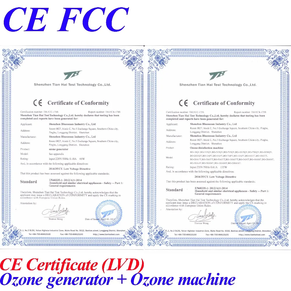 Pinuslongaeva CE EMC LVD FCC 5 комплект генератора озона с кварцевой трубкой озоновая баня спа