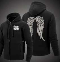 The Walking Dead Zombie Daryl Dixon Flügel Baumwolle hoodie mit ein reißverschluss jacken mäntel marke clothing mode drake männer 2017 herbst