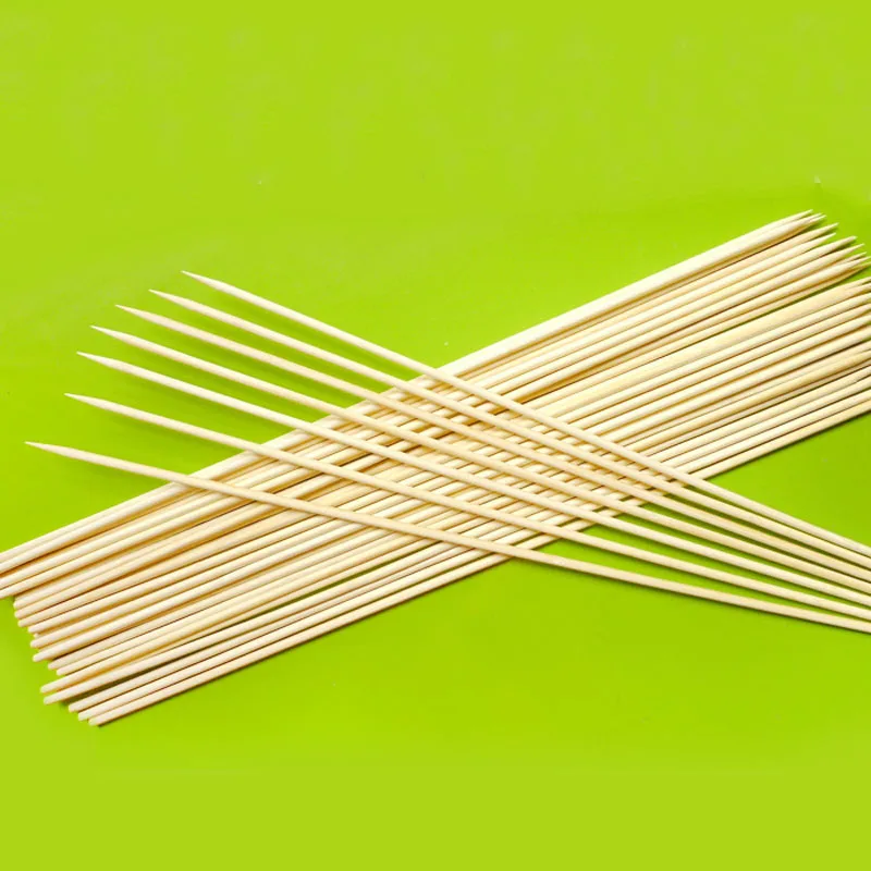 Hot 100pcs 40cm*6mm Bamboo Wooden BBQ Skewers Spiral Tornado Potato Skewers Bamboo Barbecue Sticks Natural Wood BBQ Skewer set