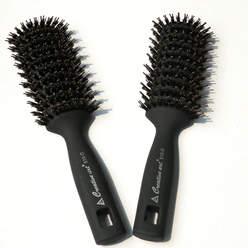 HARMONY 6pcs Black OR Brown Boar Bristle Hair Brush for Hair Extensions