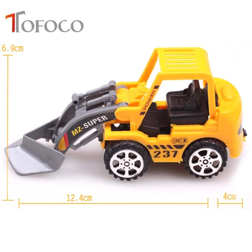 

TOFOCO Random Pattern Shipping High Quality Pull Back Engineering Farm Agricultural Vehicles Toy Cars for Children