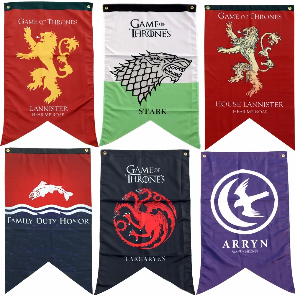 

Game of Thrones A Song of Ice and Fire Cosplay Props Badge Flag Bunting Banner Pennon toy gift size 96*64cm