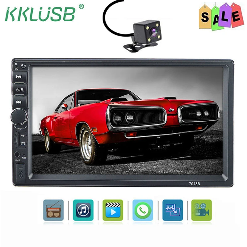 

Autoradio 2 Din Car Radio Coche 7018b Touch Screen Car Audio Bluetooth USB Rear View Camera MP5 Multimidio Player Mirror Link TF