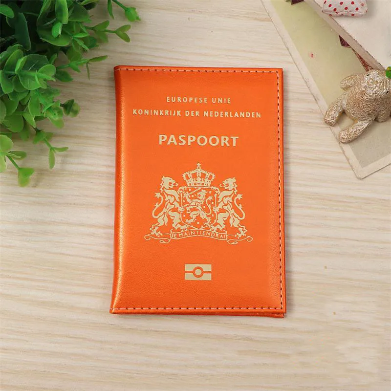 

Hot Holland Travel Passport Cover Protector Business Protective Passport Holder Wallet Document Orgainzer Case for Netherlands