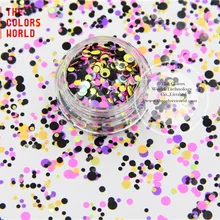 RFIP321-185 разноцветные Круглые пайетки в горошек для дизайна ногтей, геля для ногтей, макияжа и украшения своими руками