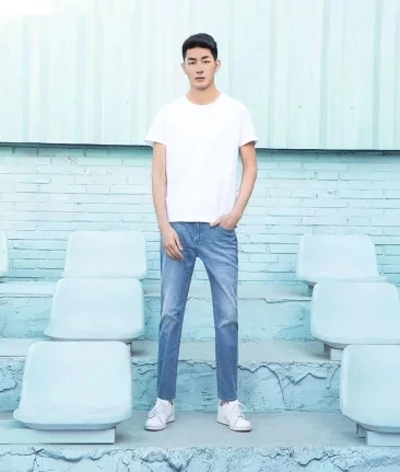  2 colors original xiaomi mijia men's thin jeans slim feet youth fashion light cool spring and summe