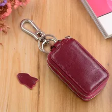 Акция, мини держатель для ключей для автомобиля, высокое качество, натуральная кожа, сумки для ключей с кольцами, многофункциональные портативные брелоки, 6 цветов