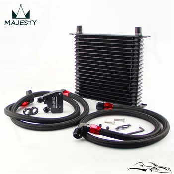 

19 Row Trust Oil Cooler w/ Male Sandwich Plate Kit For LS1 LS2 LS3 LSX