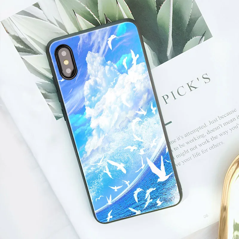 Чехол для iPhone X Mofi Xs Max чехол 7 8 Plus 6 6S с мультяшным рисунком розовый лимон кошечка