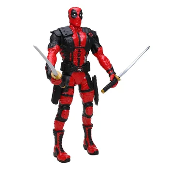 

New 33cm Marvel Toys Deadpool Figure Bobble-Head 1/10 Scale Painted Wade Winston Wilson Superhero Collectible Model Dolls Toy