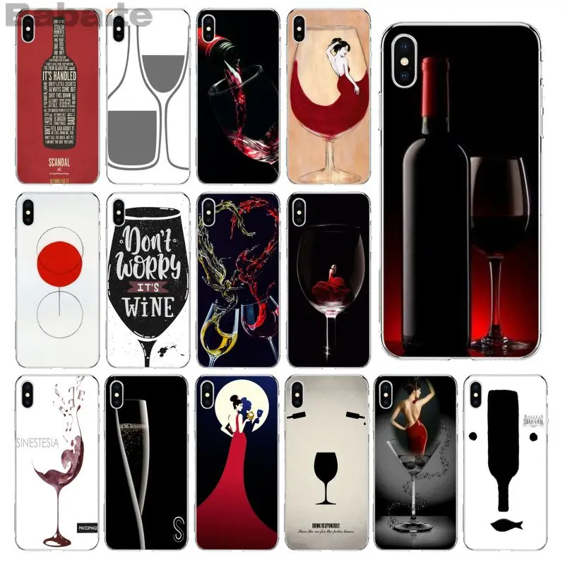 

Babaite keep calm and drink a bear wine Pattern Coque Shell Phone Case for iPhone 5 5Sx 6 7 7plus 8 8Plus X XS MAX XR