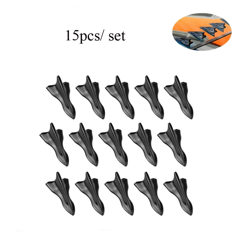 

Vortex Generator Diffuser Shark Fin 15PCS Set Kit for SUV All Cars Spoiler Roof Wing Pattern