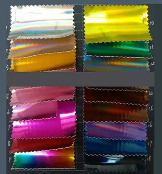 

laser leather/ faux holographic artificial pu leather/ orange leather fabric/ leather horse home decoration/ upholstery/ fabric