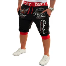 Мужские повседневные шорты для бега с буквенным принтом, мужские шорты