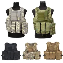 Камуфляж для охоты военный тактический жилет Wargame Body Molle Armor охотничий жилет CS оборудование для улицы с 5 Цветами