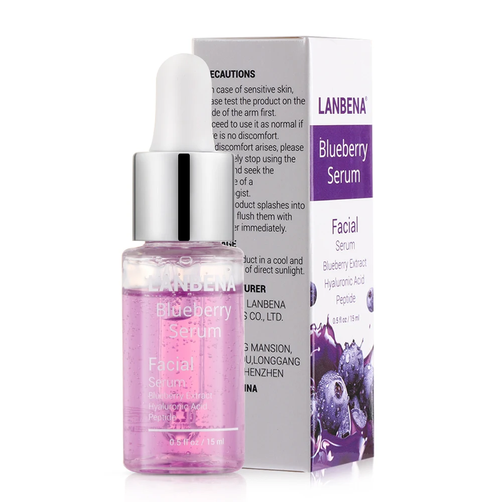 1PC Anti Aging Blueberry Hyaluronic Acid Serum Essence Oil Moisturizing