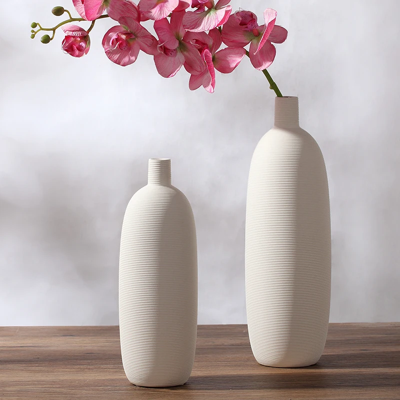 Cute White Small Mouth Ceramic Creative Contracted Flower Vase Cute White Small Mouth Ceramic Creative Contracted Flower Vase Home Decor Craft Room Decoration Handicraft Porcelain Figurine In Vases From Garden On