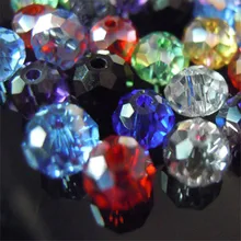 Isywaka 1mm,2mm,3*4mm,4*6mm,6*8mm,8*10mm, contas de vidro de cristal facetadas áustria, espaçador solto, contas redondas para fabricação de jóias, 10*12mm