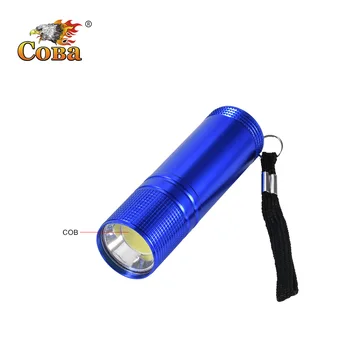 

Coba mini led flashlight aluminum alloy case cob lamp use 3*AAA battery waterproof floodlight portable light super bright
