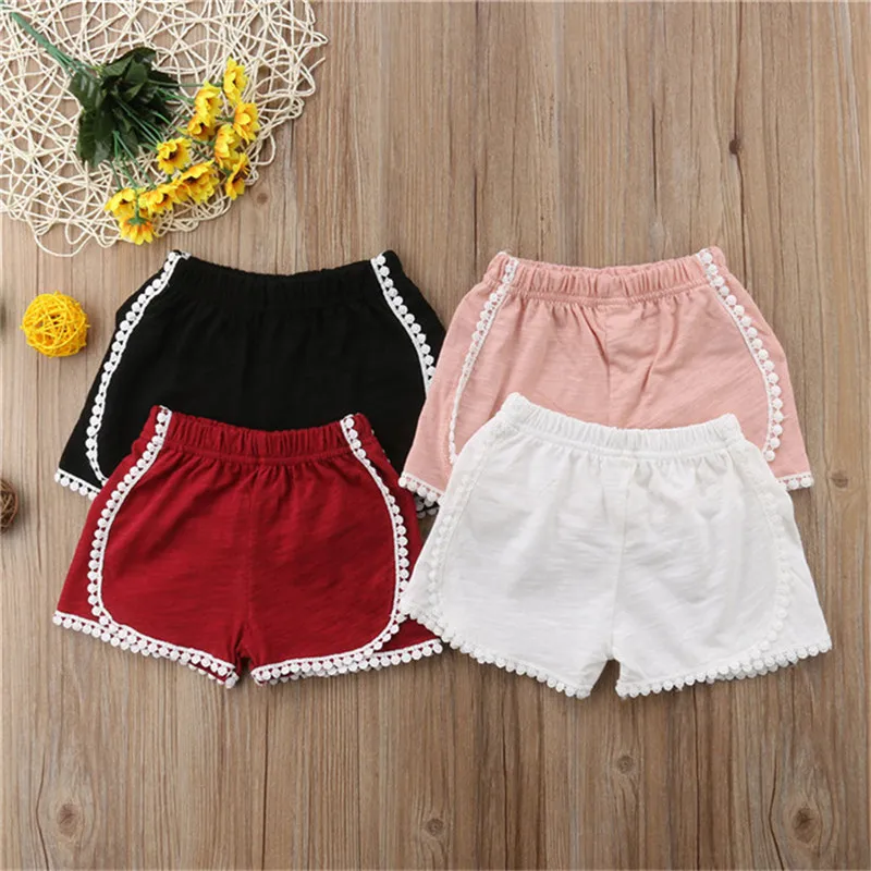 Cute Baby Girls Boys Lace Flower Shorts New 2018 Newborn Baby Boy Girl