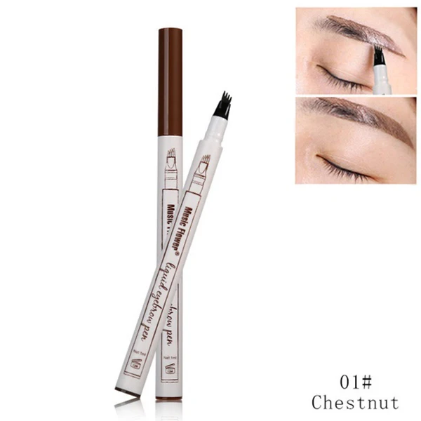 

Super Natural Four-tip Eyebrow Maker Pen 24 Hours Long Lasting Waterproof Geller Brow Sculp