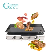 GZZT Gas BBQ Grill Gas Plancha Griddle 4 Burners Outdoor Use Stainless Housing Enamel Cooking Plate LPG Gas Griddle BBQ Tool цена GZZT Gas BBQ Grill Gas Plancha Griddle 4 Burners Outdoor Use Stainless Housing Enamel Cooking Plate LPG Gas Griddle BBQ Tool цены онлайн
