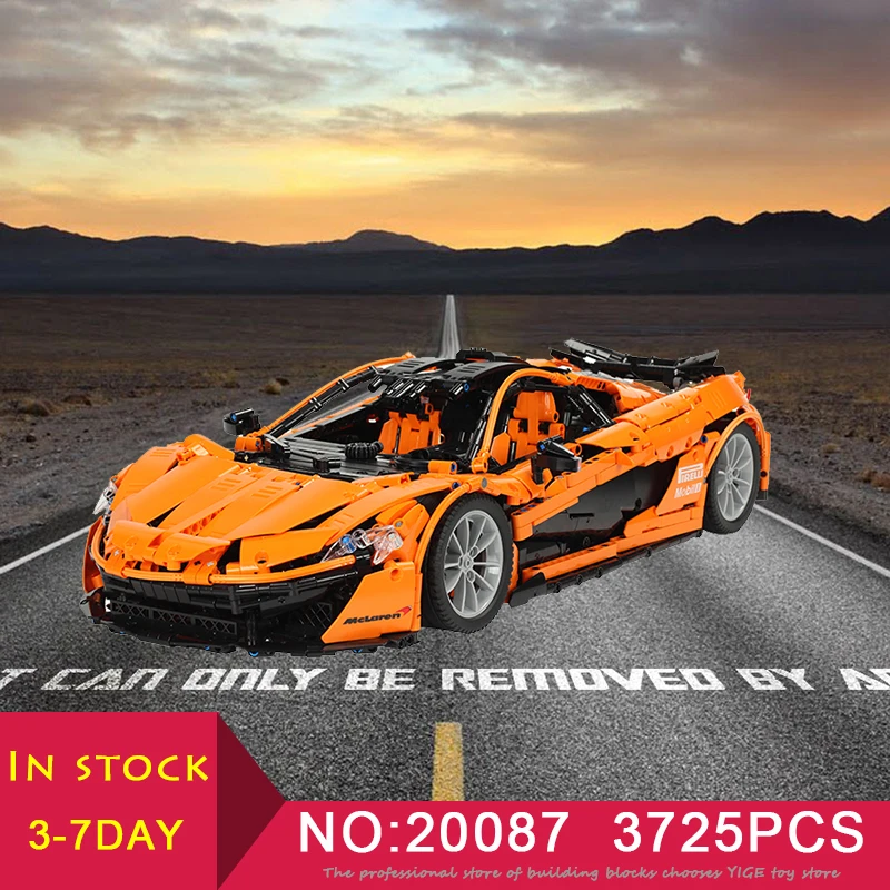 

LEPIN 20087 MOC Technic McLaren P1 Hypercar 1:8 Orange Super Racing Car compatible LegoINGlys 16915 Building Blocks Bricks toys