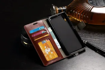 

10pcs/lot free shipping Crazy Horse Wallet Leather Case For Sony Xperia X Compact/XZ/X/XA/X Performance Photo Frame Card Slots