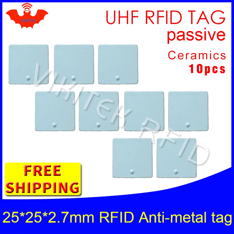 UHF Радиочастотная Идентификация анти-металл бирка 915 МГц 868 МГц Alien higgs3 EPC 10 шт. 25*25*2,7 мм Маленькая квадратная керамика пассивные RFID метки