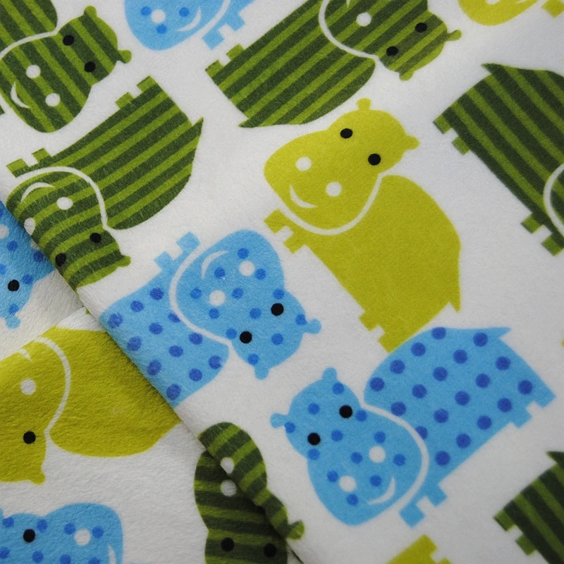 Chinese manufacturerfabric free shipping hippo design digital print