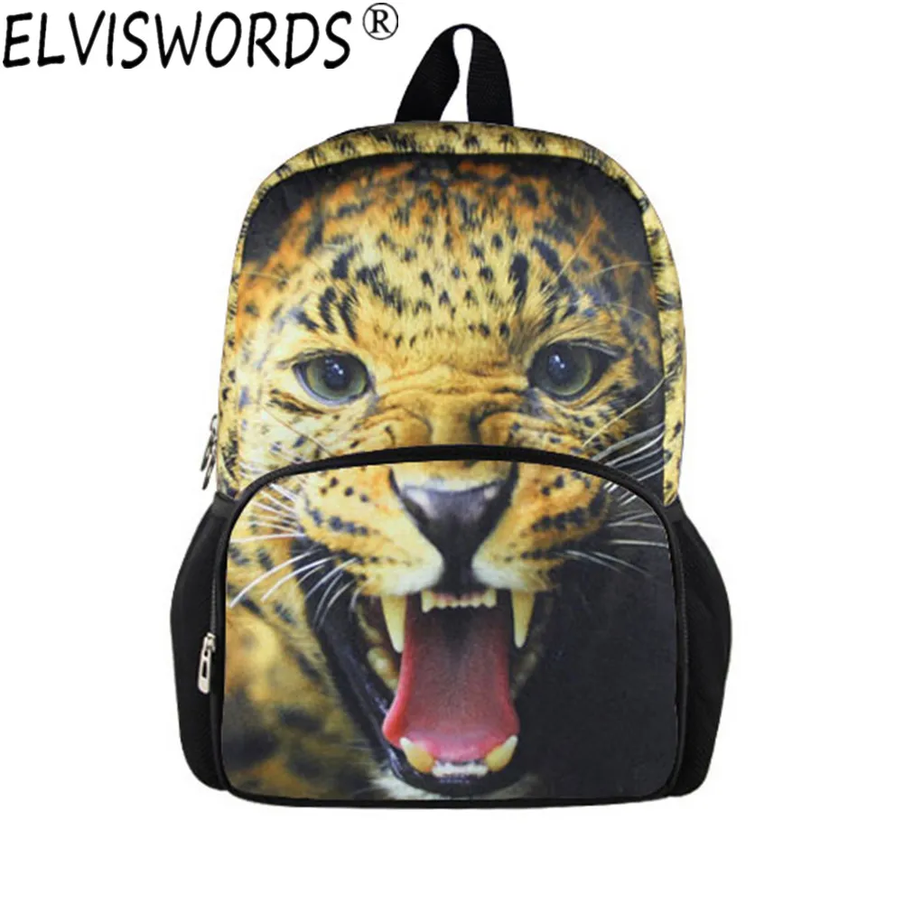 

ELVISWORDS Mens Cool Animals Casual Backpack Boys Handsome School bags Young Men Travel rucksack College students Laptop mochila