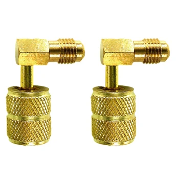 

2 Pcs R410A 1/4Sae To 5/16inch Refrigeration Adapter Connector Adaptor for R410A Gauges Hose Air Condition Connector